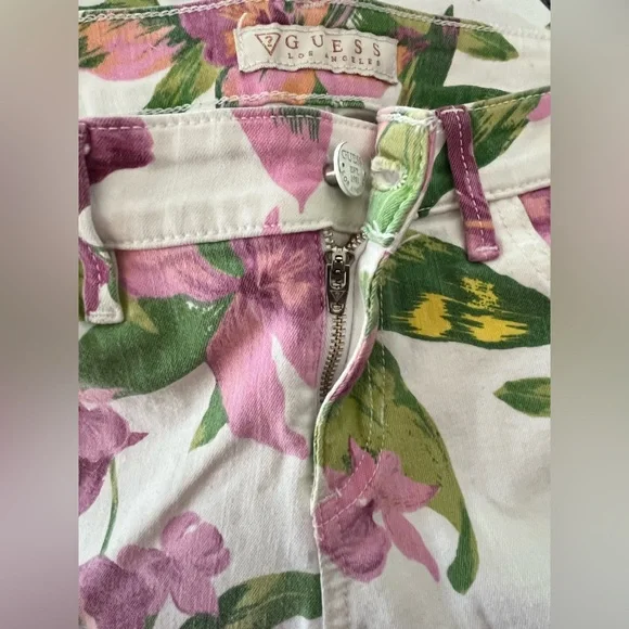 Guess Kate Floral Low Rise Skinny printed elegant jeans sz 30 - Picture 7 of 10